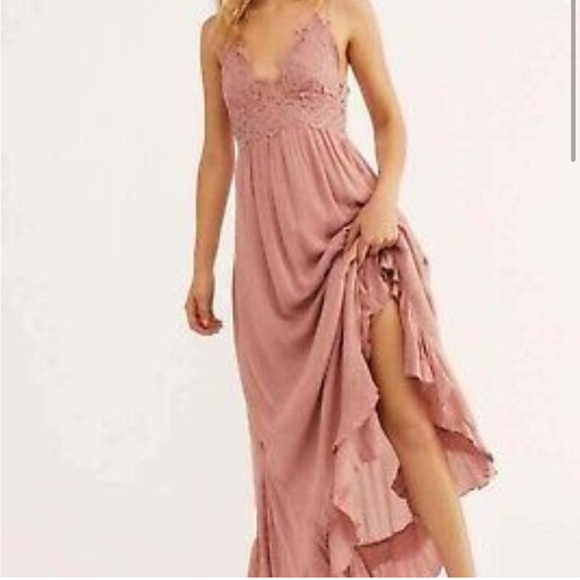 Free People One Adella Maxi Slip Dress Women’s L - Picture 2 of 6